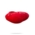 Organic Cotton Heart Plush with Embroidered 'I Love You' Message – Eco-Friendly Gift for Kids & Loved Ones