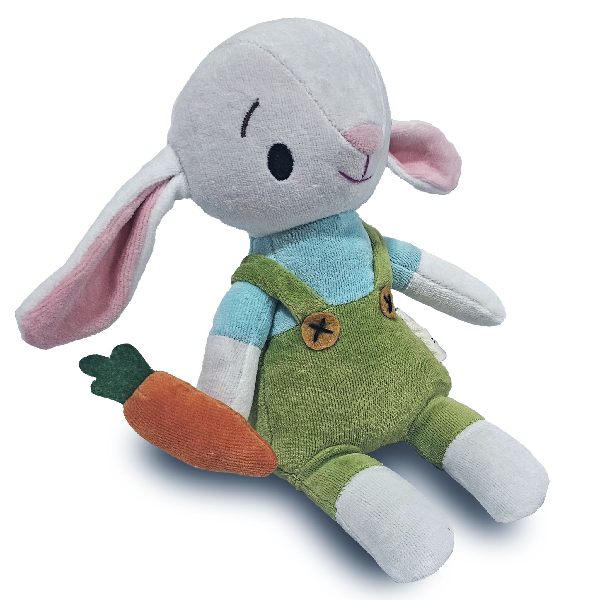 Organic Cotton Baby Boy Bunny Plush - 10" Soft & Safe Companion