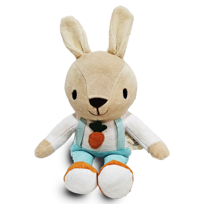 Organic Cotton Boy Bunny Plush - 12" Eco-Friendly Stuffed Animal