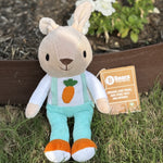 Organic Cotton Boy Bunny Plush - 12" Eco-Friendly Stuffed Animal
