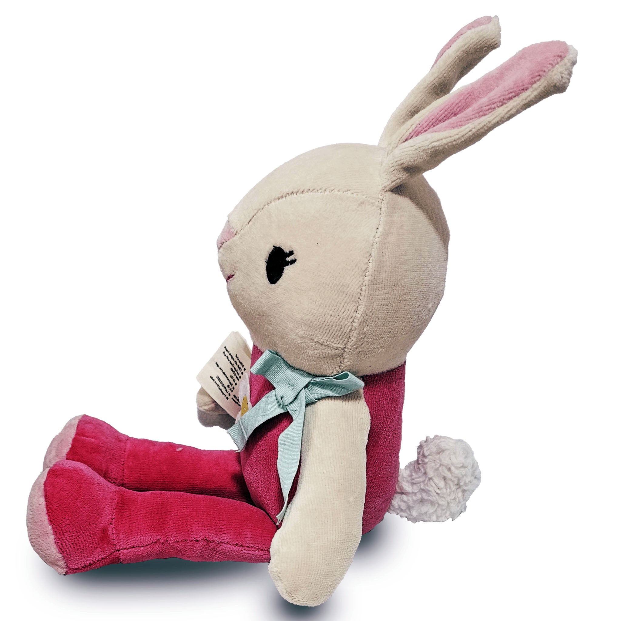 Organic Cotton Girl Bunny Plush | Eco-Friendly Easter Stuffed Animal – 12"