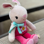 Organic Cotton Girl Bunny Plush | Eco-Friendly Easter Stuffed Animal – 12"