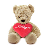 14" Beige Bear with "I Love You" Heart (Preorder)