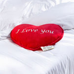 Organic Cotton Heart-Shaped Pillow – 13” x 9” Plush Cushion with Kapok Fiber Filling for Kids & Adults