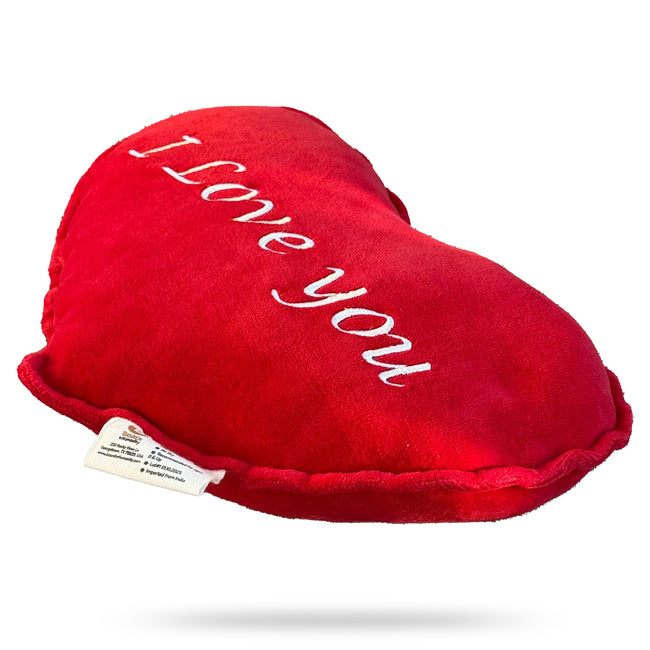 Organic Cotton Heart-Shaped Pillow – 13” x 9” Plush Cushion with Kapok Fiber Filling for Kids & Adults