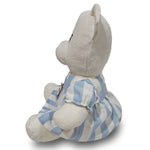 15" Organic Mama Bear in Blue & White Stripe Summer Dress – GOTS Certified | Bears for Humanity