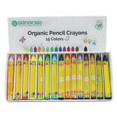 Organic Pencil Crayons - 15 Crayons Set