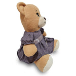 15" Butterrum Mama Bear in Plum Polka Dot Dress – GOTS-Certified Organic | Bears for Humanity