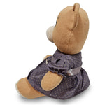 15" Butterrum Mama Bear in Plum Polka Dot Dress – GOTS-Certified Organic | Bears for Humanity