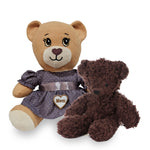 Butterrum Mama in Plum Polka Dress & Choco Baby Bear Bundle