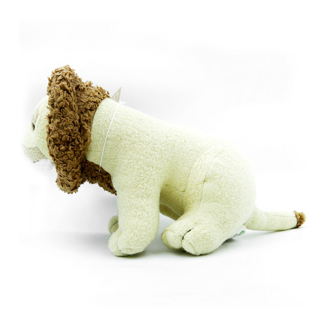 Side view of the organic and fair trade lion plush by bears for humanity