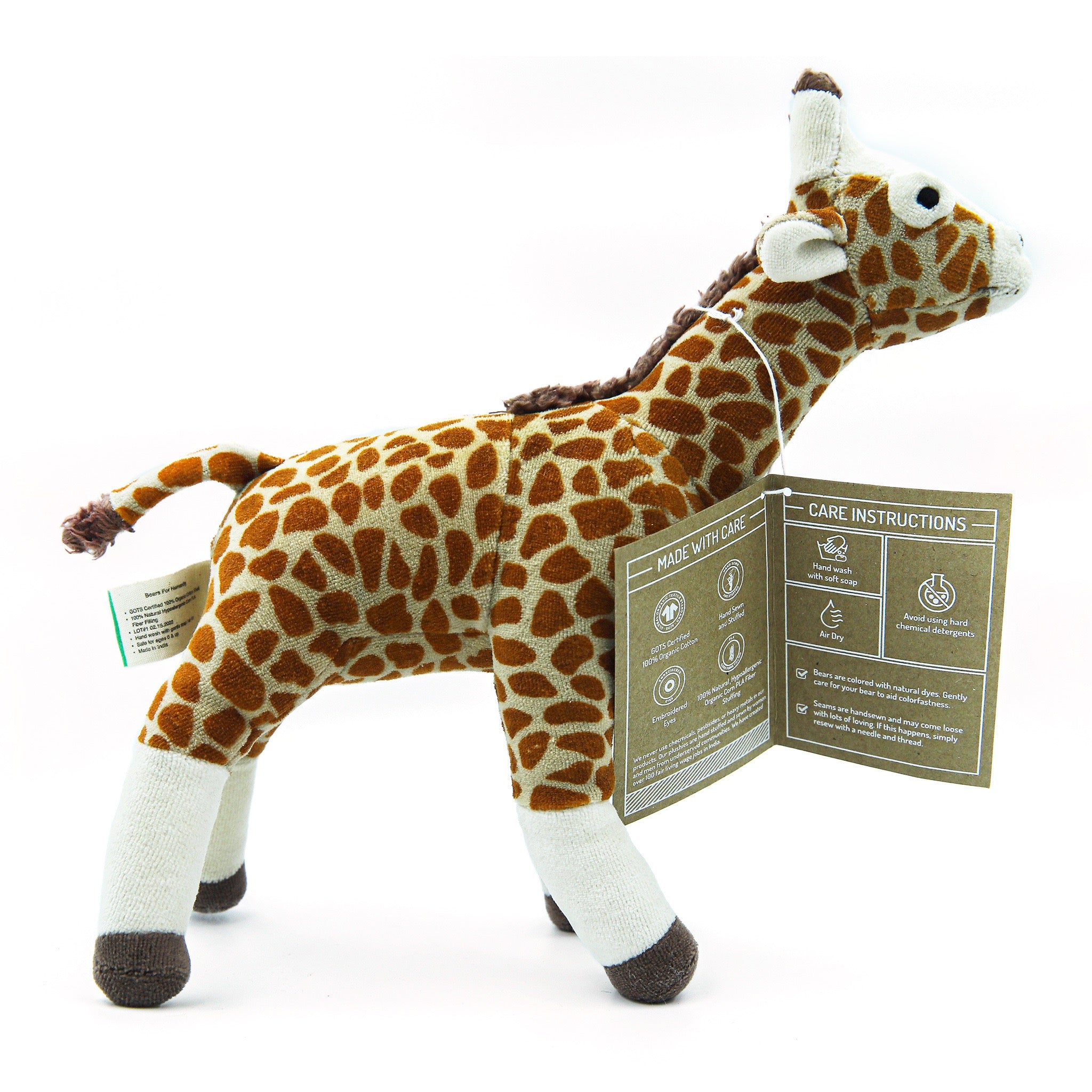 Giraffe Stuffed Toy, Yellow Spotted Plush Giraffe