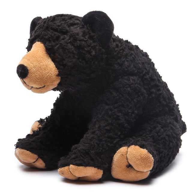 Side view of the organic Black bear plush toy by Bears for Humanity