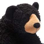 Close up view of Realistic Black Bear stuffed animal by bears for Humanity