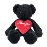 16" Black Bear with "I Love You" Heart