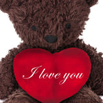 I Love You Herbal Dye Sherpa Bear with Red Heart