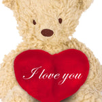 I Love You Herbal Dye Sherpa Bear with Red Heart