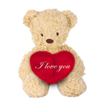 I Love You Herbal Dye Sherpa Bear with Red Heart